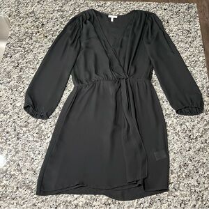 Joie Dress XS Sheer Silk Black
